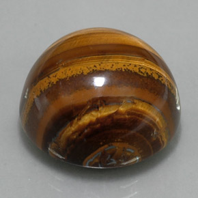 36,33 ctw natürlicher brauner Tiger's Eye, Rundschliff, Lichtundurchlässig