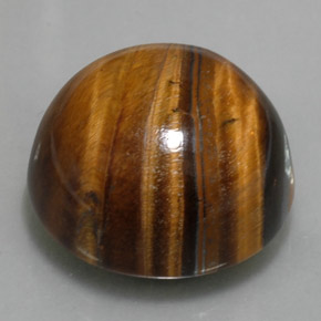 36,96 ctw natürlicher brauner Tiger's Eye, Rundschliff, Lichtundurchlässig