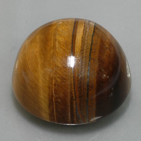 36,05 ctw natürlicher brauner Tiger's Eye, Rundschliff, Lichtundurchlässig