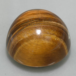 37,11 ctw natürlicher brauner Tiger's Eye, Rundschliff, Lichtundurchlässig