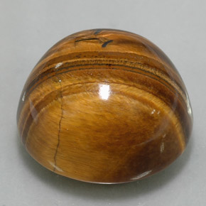 37,40 ctw natürlicher brauner Tiger's Eye, Rundschliff, Lichtundurchlässig