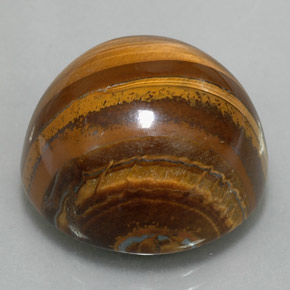 35,88 ctw natürlicher brauner Tiger's Eye, Rundschliff, Lichtundurchlässig