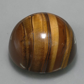 38,33 ctw natürlicher brauner Tiger's Eye, Rundschliff, Lichtundurchlässig