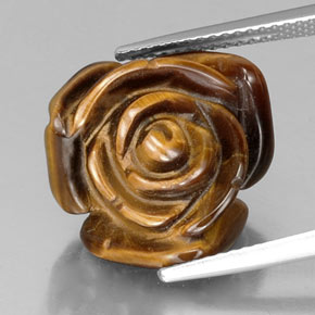 11,36 ctw natürlicher brauner Tiger's Eye, Fantasieschliff, Lichtundurchlässig