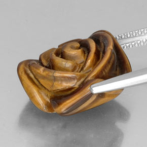 11,36 ctw natürlicher brauner Tiger's Eye, Fantasieschliff, Lichtundurchlässig