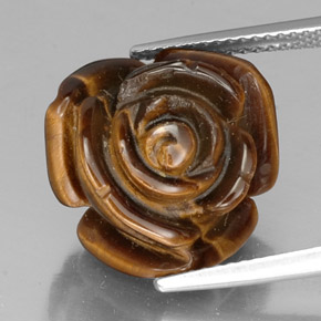 11,87 ctw natürlicher brauner Tiger's Eye, Fantasieschliff, Lichtundurchlässig