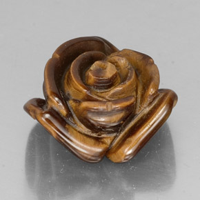 11,87 ctw natürlicher brauner Tiger's Eye, Fantasieschliff, Lichtundurchlässig