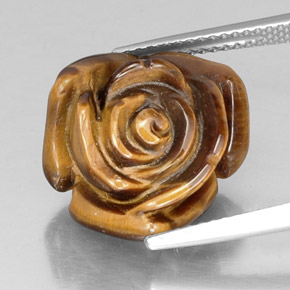 11,19 ctw natürlicher brauner Tiger's Eye, Fantasieschliff, Lichtundurchlässig