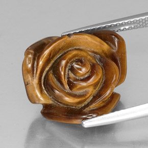 10,20 ctw natürlicher brauner Tiger's Eye, Fantasieschliff, Lichtundurchlässig