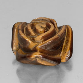 12,80 ctw natürlicher brauner Tiger's Eye, Fantasieschliff, Lichtundurchlässig