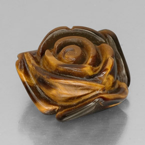 13,91 ctw natürlicher brauner Tiger's Eye, Fantasieschliff, Lichtundurchlässig