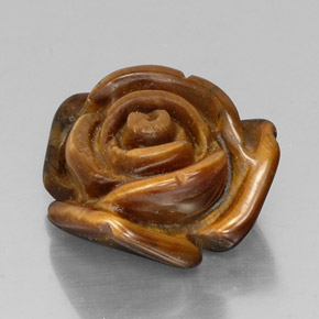 11,50 ctw natürlicher brauner Tiger's Eye, Fantasieschliff, Lichtundurchlässig