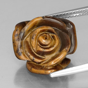 11,25 ctw natürlicher brauner Tiger's Eye, Fantasieschliff, Lichtundurchlässig