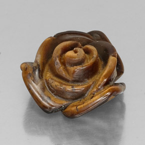 11,25 ctw natürlicher brauner Tiger's Eye, Fantasieschliff, Lichtundurchlässig