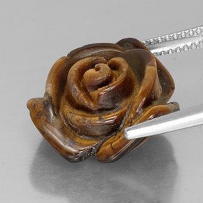 11,25 ctw natürlicher brauner Tiger's Eye, Fantasieschliff, Lichtundurchlässig