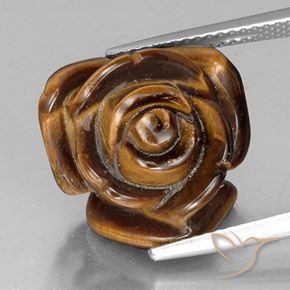 11.30ct Natürlicher Karamellbraun Tigerauge, Fantasie, Lichtundurchlässig