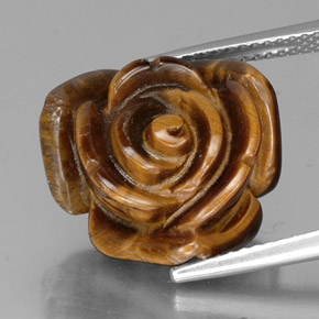 9,17 ctw natürlicher rötlich-braun Tigerauge, Ausgefallene Form, Lichtundurchlässig