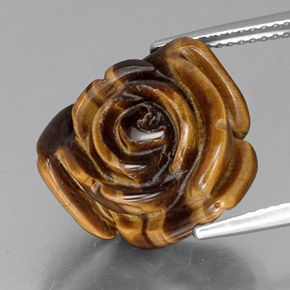 11,61 ctw natürlicher brauner Tiger's Eye, Fantasieschliff, Lichtundurchlässig