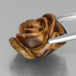 11,61 ctw natürlicher brauner Tiger's Eye, Fantasieschliff, Lichtundurchlässig