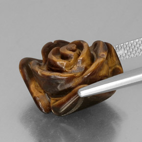 10,44 ctw natürlicher brauner Tiger's Eye, Fantasieschliff, Lichtundurchlässig