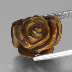 10,77 ctw natürlicher brauner Tiger's Eye, Fantasieschliff, Lichtundurchlässig