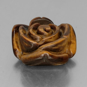 12,84 ctw natürlicher brauner Tiger's Eye, Fantasieschliff, Lichtundurchlässig