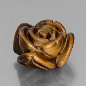11,53 ctw natürlicher brauner Tiger's Eye, Fantasieschliff, Lichtundurchlässig