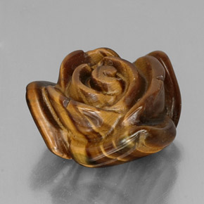 12,82 ctw natürlicher brauner Tiger's Eye, Fantasieschliff, Lichtundurchlässig