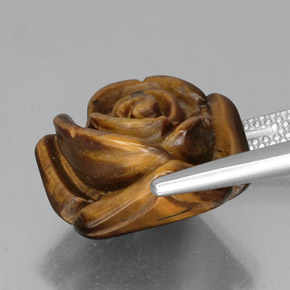 12,52 ctw natürlicher brauner Tiger's Eye, Fantasieschliff, Lichtundurchlässig