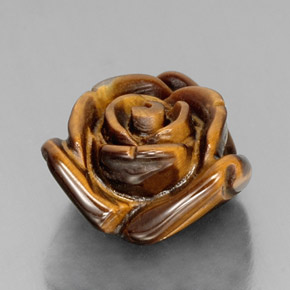12,07 ctw natürlicher brauner Tiger's Eye, Fantasieschliff, Lichtundurchlässig