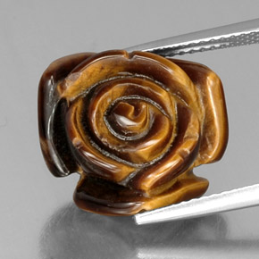 11,74 ctw natürlicher brauner Tiger's Eye, Fantasieschliff, Lichtundurchlässig