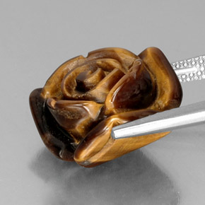 11,74 ctw natürlicher brauner Tiger's Eye, Fantasieschliff, Lichtundurchlässig