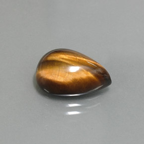 5,67 ctw natürlicher brauner Tiger's Eye, Birnenform, Lichtundurchlässig