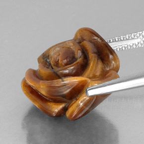 10,22 ctw natürlicher brauner Tiger's Eye, Fantasieschliff, Lichtundurchlässig