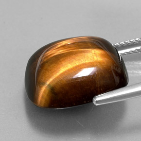 13,38 ctw natürlicher brauner Tiger's Eye, Kissenschliff, Lichtundurchlässig
