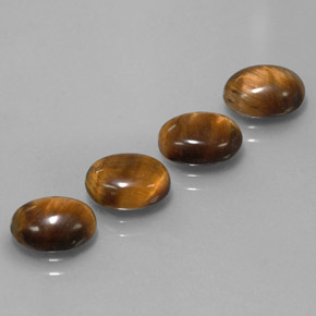  ct natürliche brauner Tiger's Eye-Edelsteine, Oval Schliff, Lichtundurchlässig