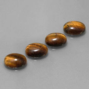  ct natürliche brauner Tiger's Eye-Edelsteine, Oval Schliff, Lichtundurchlässig