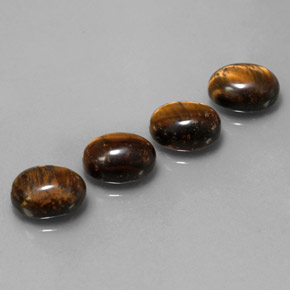  ct natürliche brauner Tiger's Eye-Edelsteine, Oval Schliff, Lichtundurchlässig