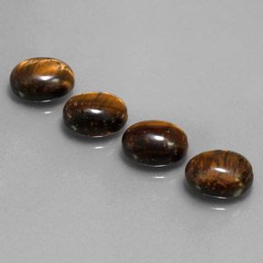  ct natürliche brauner Tiger's Eye-Edelsteine, Oval Schliff, Lichtundurchlässig