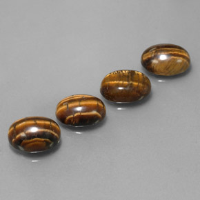  ct natürliche gold-braun Tigerauge-Edelsteine, Oval Schliff, Lichtundurchlässig