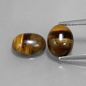 ct natürliche brauner Tiger's Eye-Edelsteine, Oval Schliff, Lichtundurchlässig