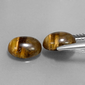  ct natürliche brauner Tiger's Eye-Edelsteine, Oval Schliff, Lichtundurchlässig