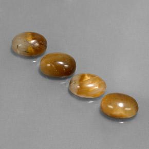 7,27 ct natürliche brauner Tiger's Eye-Edelsteine, Oval Schliff, Lichtundurchlässig
