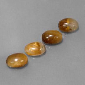 7,27 ct natürliche brauner Tiger's Eye-Edelsteine, Oval Schliff, Lichtundurchlässig