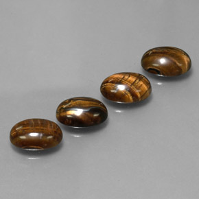  ct natürliche brauner Tiger's Eye-Edelsteine, Oval Schliff, Lichtundurchlässig