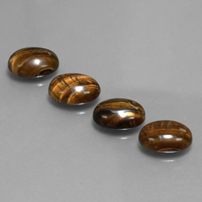  ct natürliche brauner Tiger's Eye-Edelsteine, Oval Schliff, Lichtundurchlässig