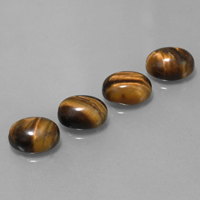 8,36 ct natürliche brauner Tiger's Eye-Edelsteine, Oval Schliff, Lichtundurchlässig