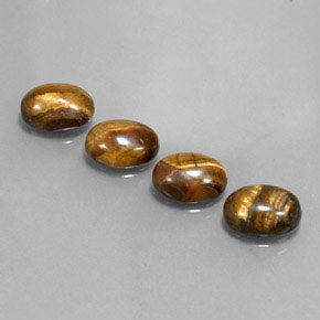  ct natürliche brauner Tiger's Eye-Edelsteine, Oval Schliff, Lichtundurchlässig