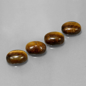 6,65 ct natürliche brauner Tiger's Eye-Edelsteine, Oval Schliff, Lichtundurchlässig