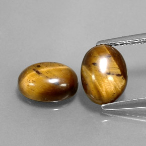  ct natürliche brauner Tiger's Eye-Edelsteine, Oval Schliff, Lichtundurchlässig